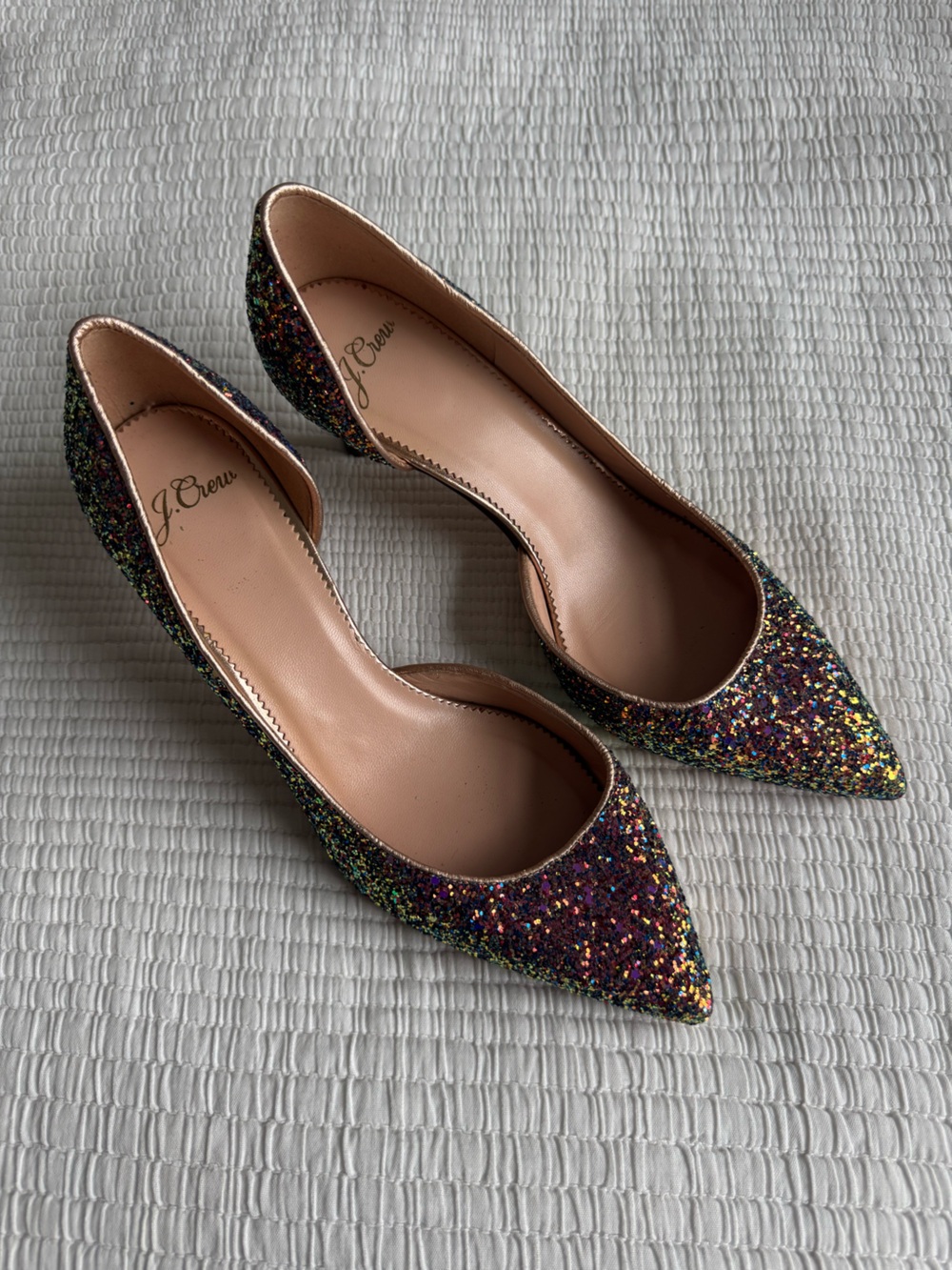 JCrew Sparkling Kitten Heels 7.5